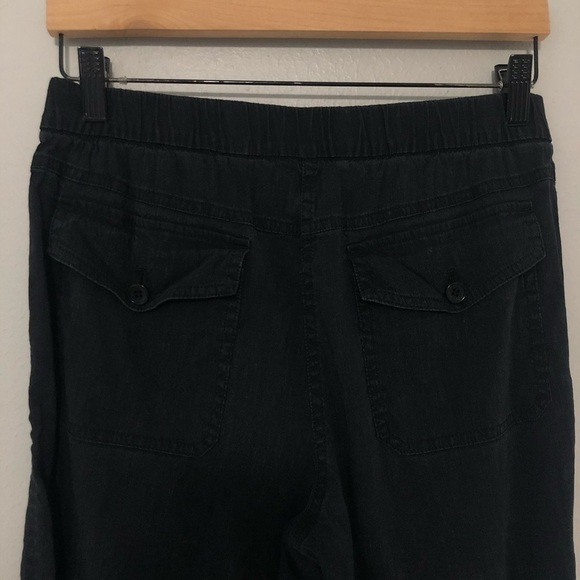 Theory Northsound Linen Pants Size 8 black grey - Picture 3 of 8